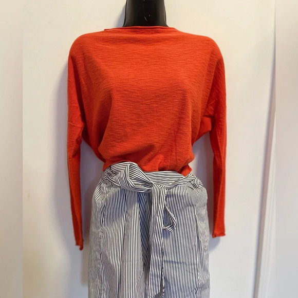 Vince Sweaters - Vince Red Orange Long Sleeve Lightweight Sweater Womens